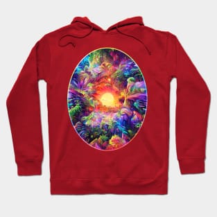 Psychedelic Jungle Sunset Hoodie